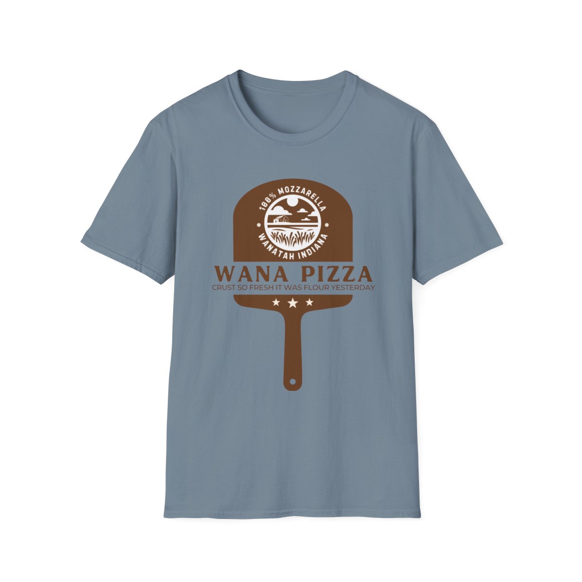 Wana Pizza Retro Pizza Paddle T-shirt, front view